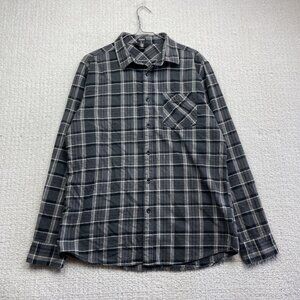 Y2K Volcom Black Modern Fit Plaid Flannel Button Up Shirt Men’s Size XL Skate
